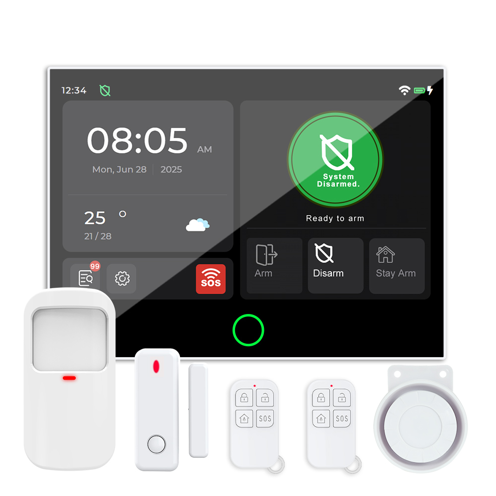 Motion Sensor Pir Wired - ระบบสัญญาณกันขโมยบ้านแบบไร้สายและแบบใช้สาย พร้อมหน้าจอสัมผัส 7 นิ้ว รองรับ 4G