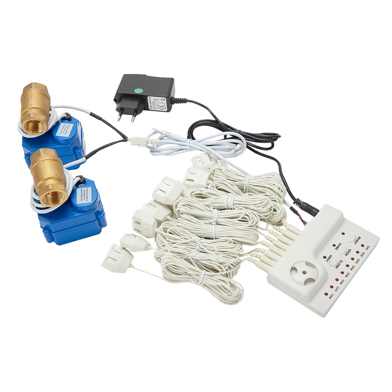 Water Leak Detector Wired - HIDAKA WLD-806(DN20*2 ชิ้น) US EU อะแดปเตอร์ลวดบ้านเครื่องตรวจจับน้ํารั่ว