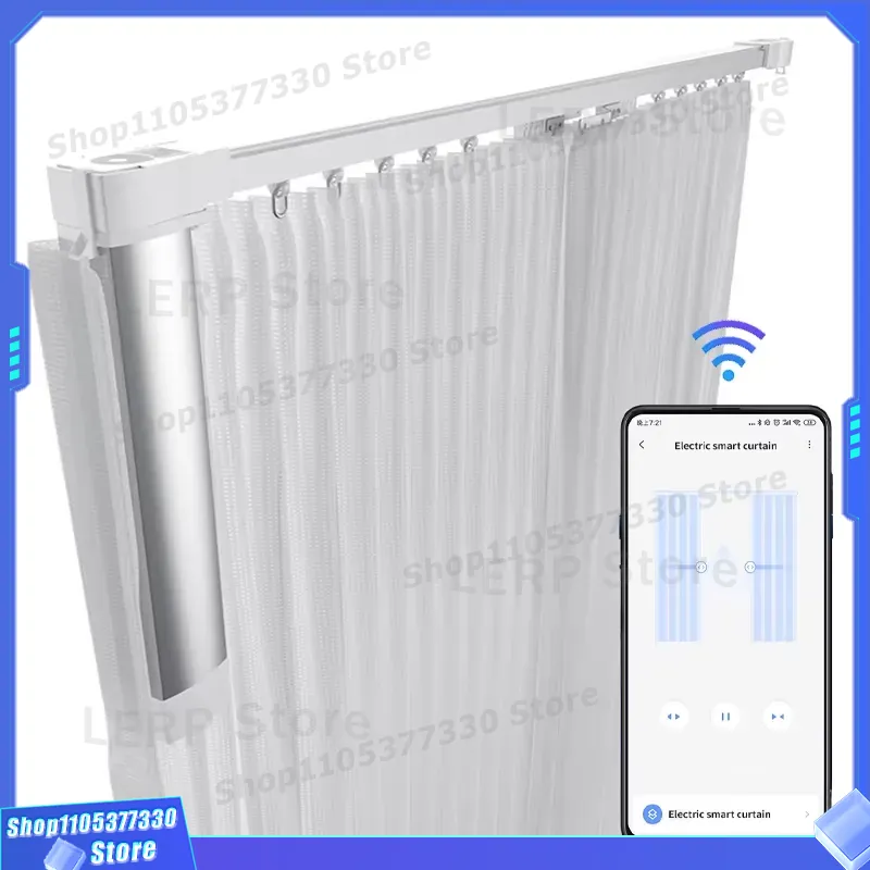 Home Automation System Design - รางม่านไฟฟ้าอัจฉริยะพร้อมมอเตอร์สำหรับระบบบ้านอัตโนมัติ ทำงานเงียบ ติดตั้งง่าย ดีไซน์ทันสมัย