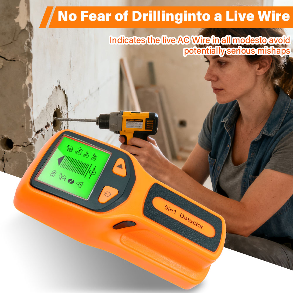 เครื่องตรวจจับผนังแบบพกพา 5 in - Water Leak Detector Wired บทวิจารณ์และราคา